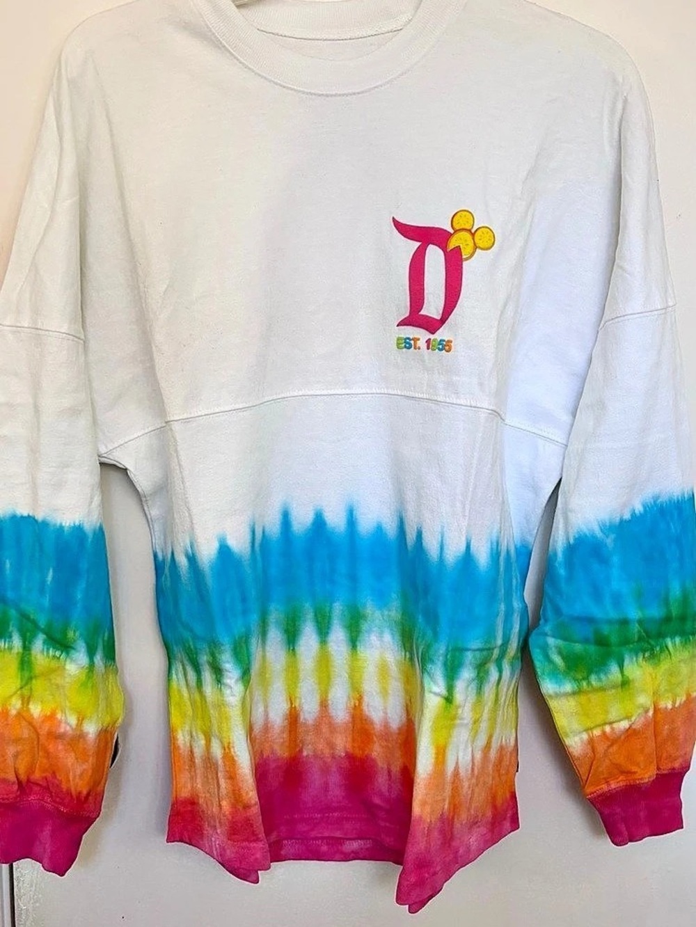 Disney Parks Disneyland Resort Rainbow Tie Dye Spirit Jersey size XS
